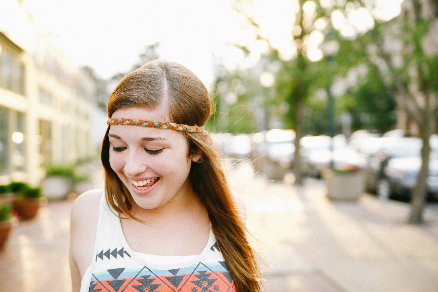 Downtown Redwood City Sunset Senior Portrait