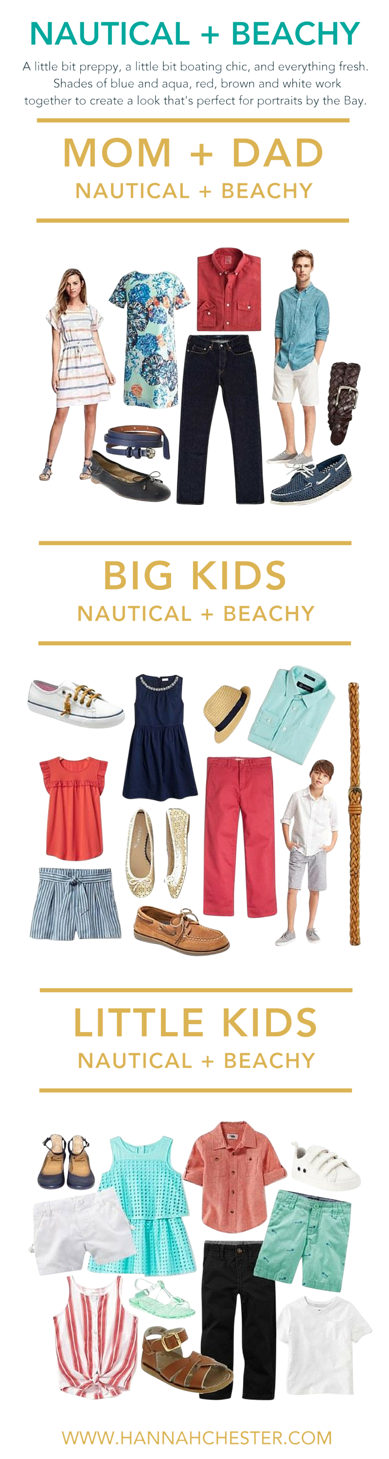 Spring 2016 Portrait Session Style Guide - Nautical & Beachy