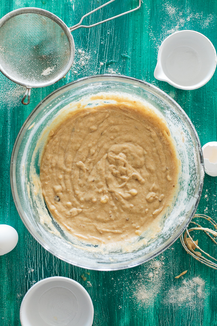 Whole wheat banana bread batter